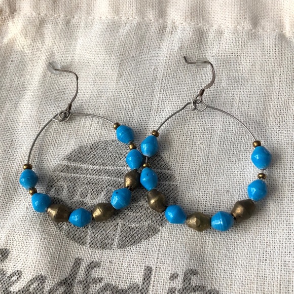 Bead for Life East African Gold Hoop Earrings - Picture 1 of 6